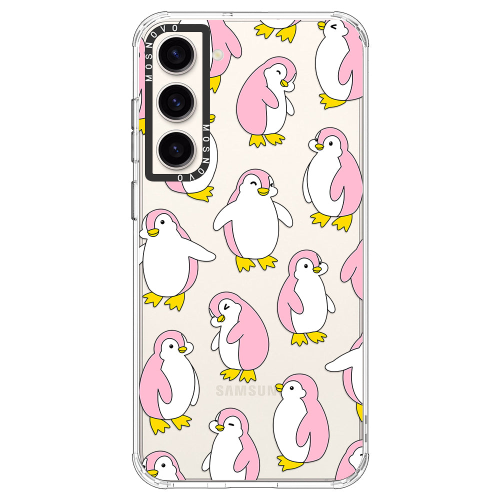 Pink Penguins Phone Case - Samsung Galaxy S23 Plus Case