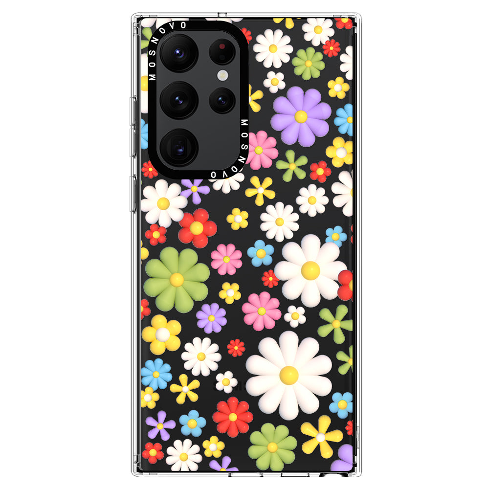 3D Flowers Phone Case - Samsung Galaxy S22 Ultra Case