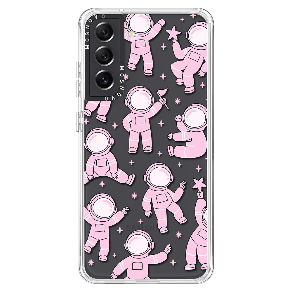 Pink Astronaut Phone Case - Samsung Galaxy S21 FE Case