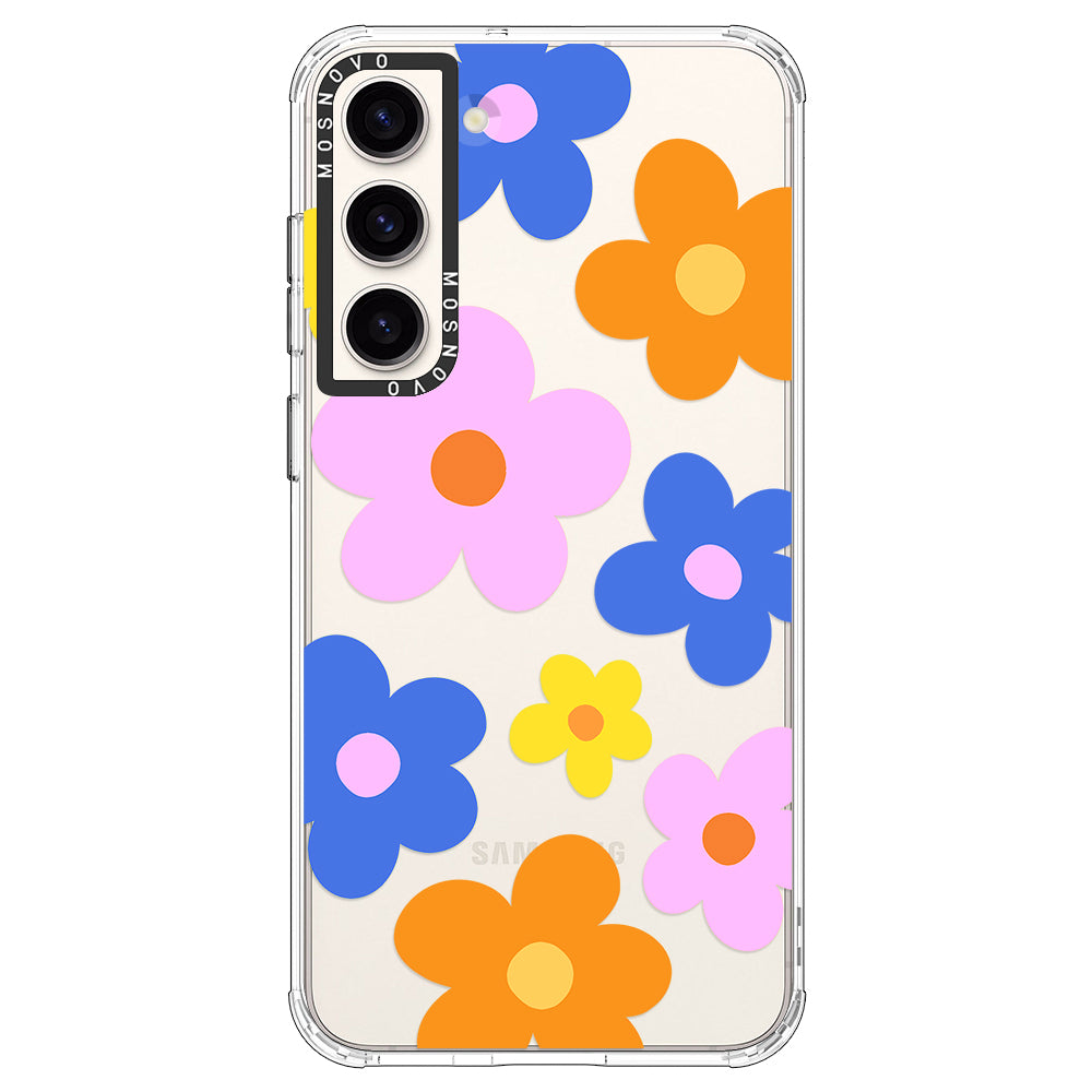 60's Groovy Flower Phone Case - Samsung Galaxy S23 Plus Case