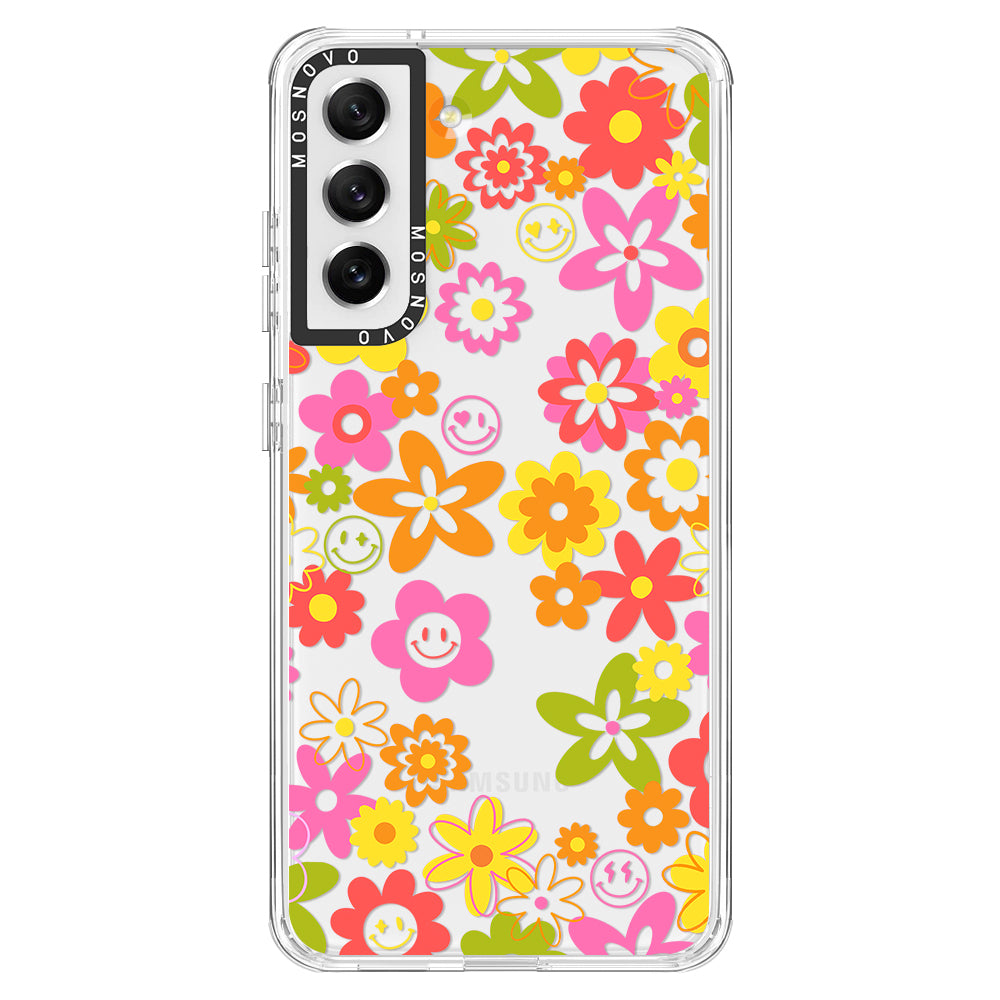 70's Groovy Floral Phone Case - Samsung Galaxy S21 FE Case