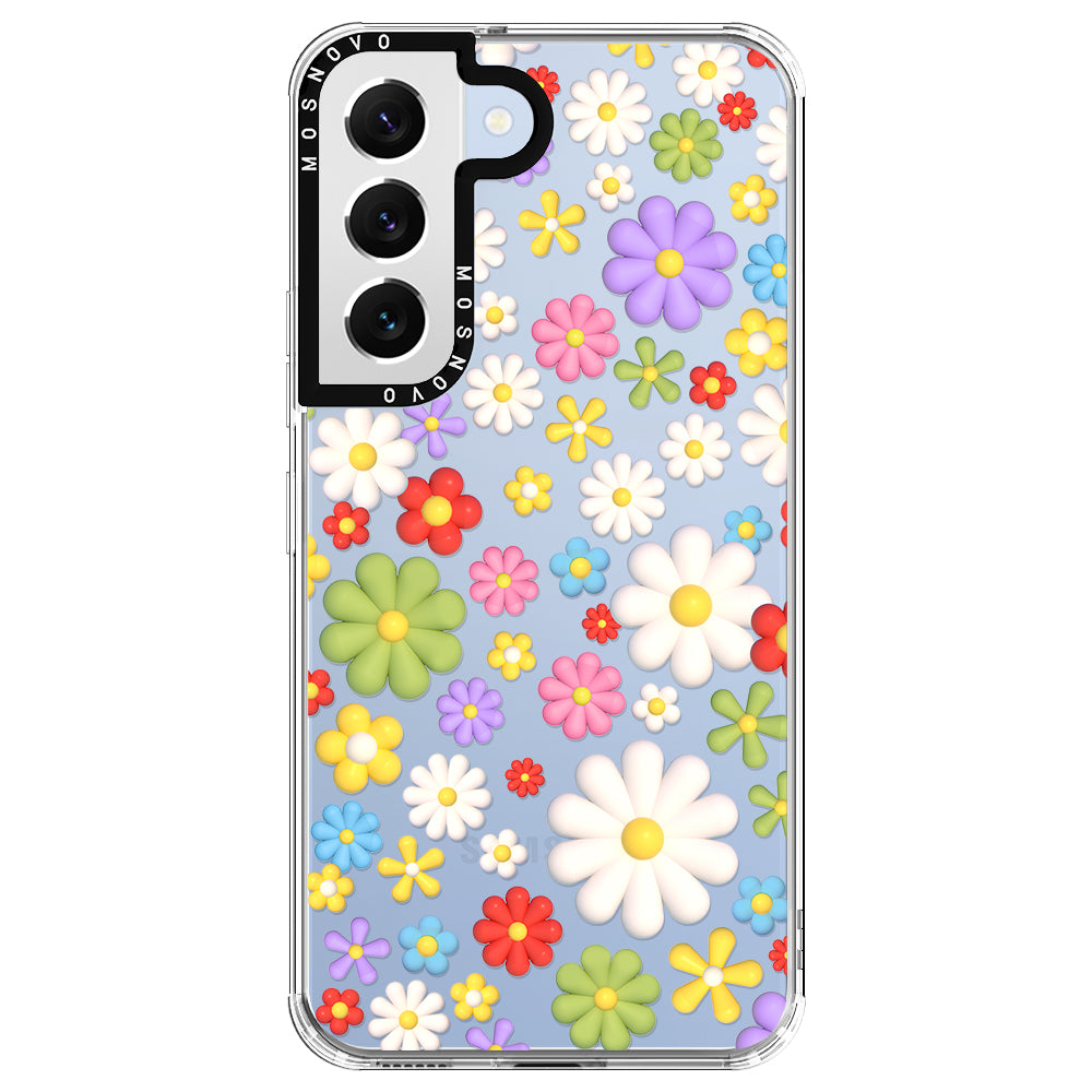 3D Flowers Phone Case - Samsung Galaxy S22 Plus Case