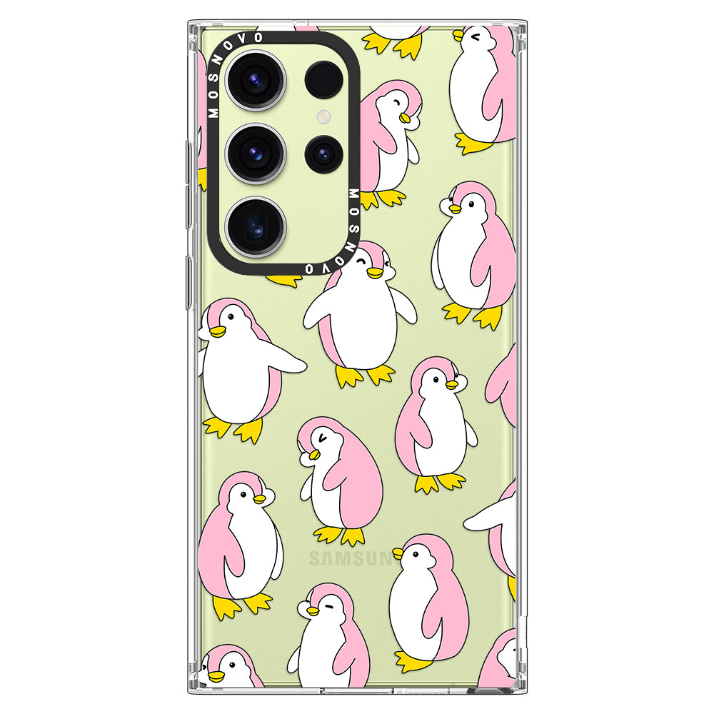 Pink Penguins Phone Case - Samsung Galaxy S23 Ultra Case