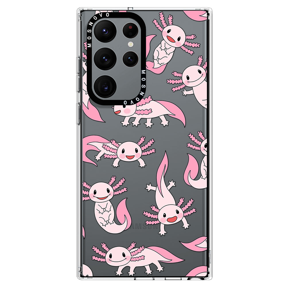 Pink Axolotl Phone Case - Samsung Galaxy S22 Ultra Case