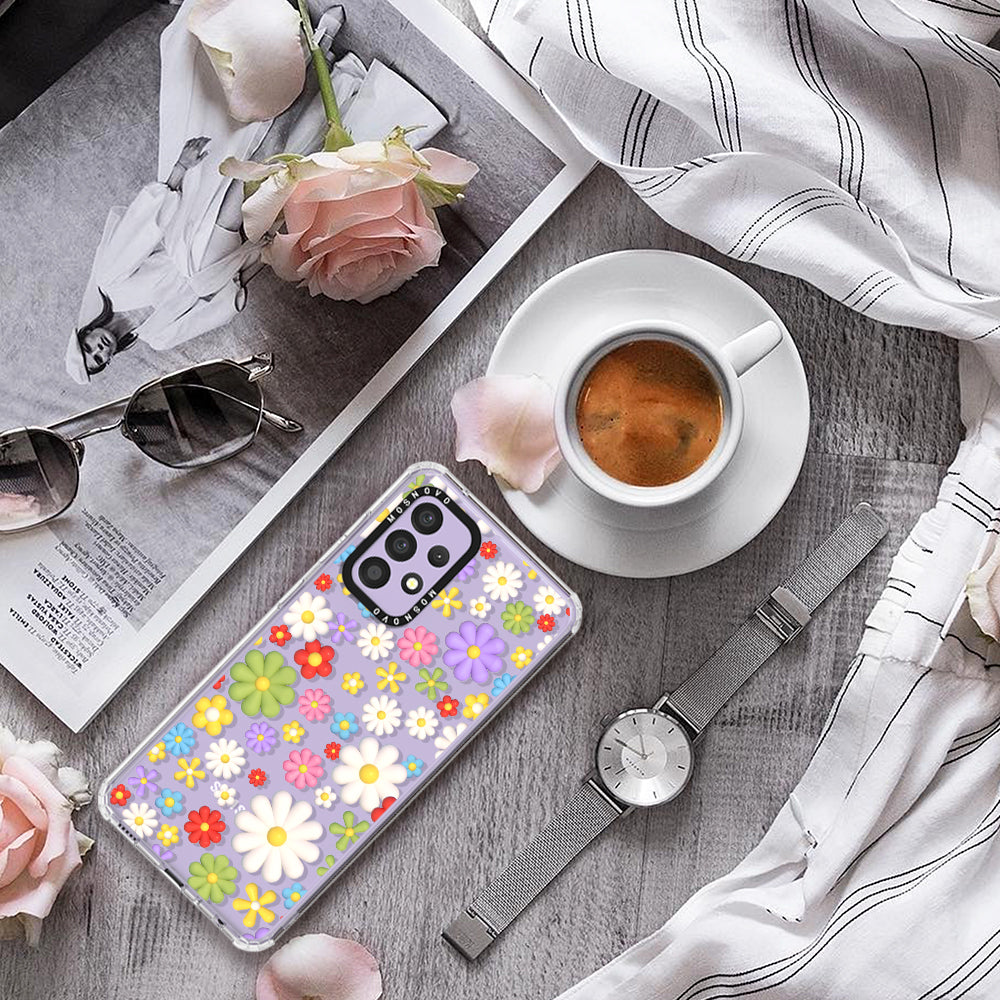 3D Flowers Phone Case - Samsung Galaxy A52 & A52s Case