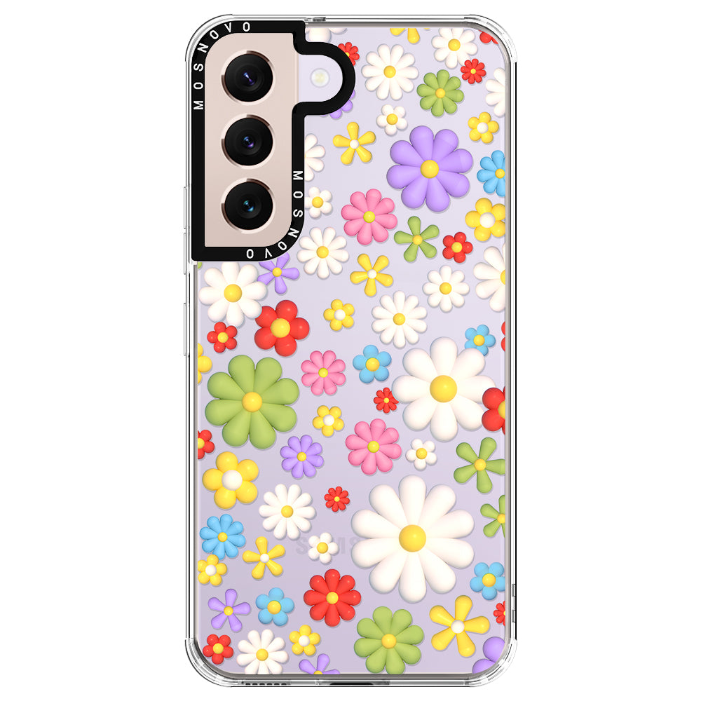 3D Flowers Phone Case - Samsung Galaxy S22 Plus Case