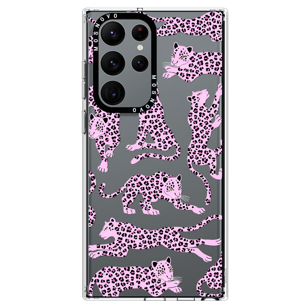 Pink Leopard Phone Case - Samsung Galaxy S22 Ultra Case