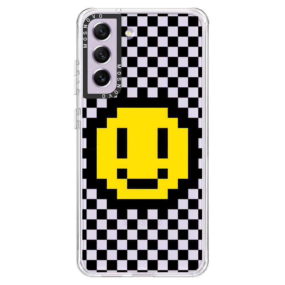 Smile Checkered Phone Case - Samsung Galaxy S21 FE Case