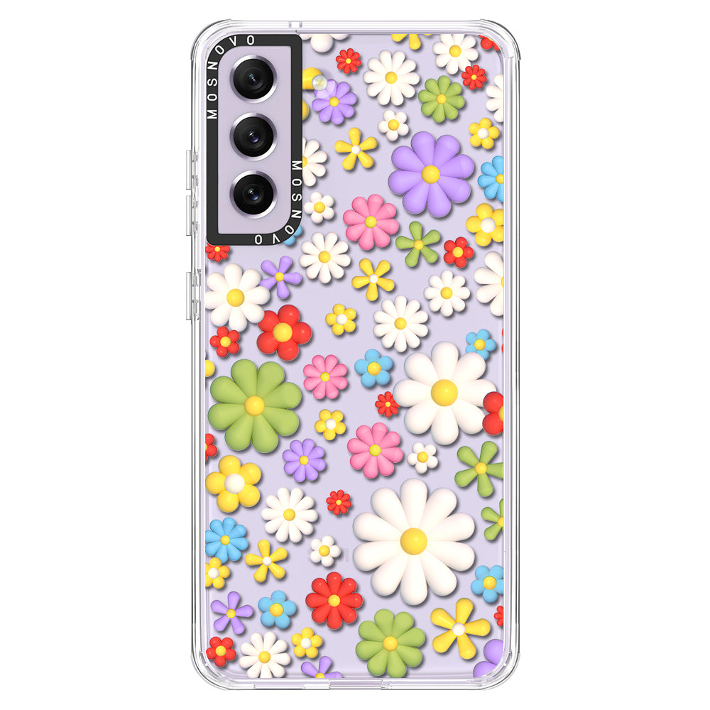 3D Flowers Phone Case - Samsung Galaxy S21 FE Case