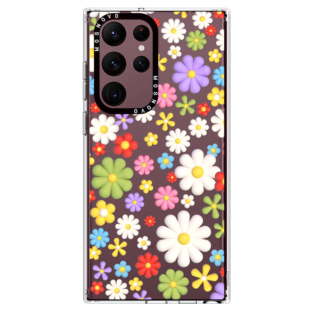 3D Flowers Phone Case - Samsung Galaxy S22 Ultra Case