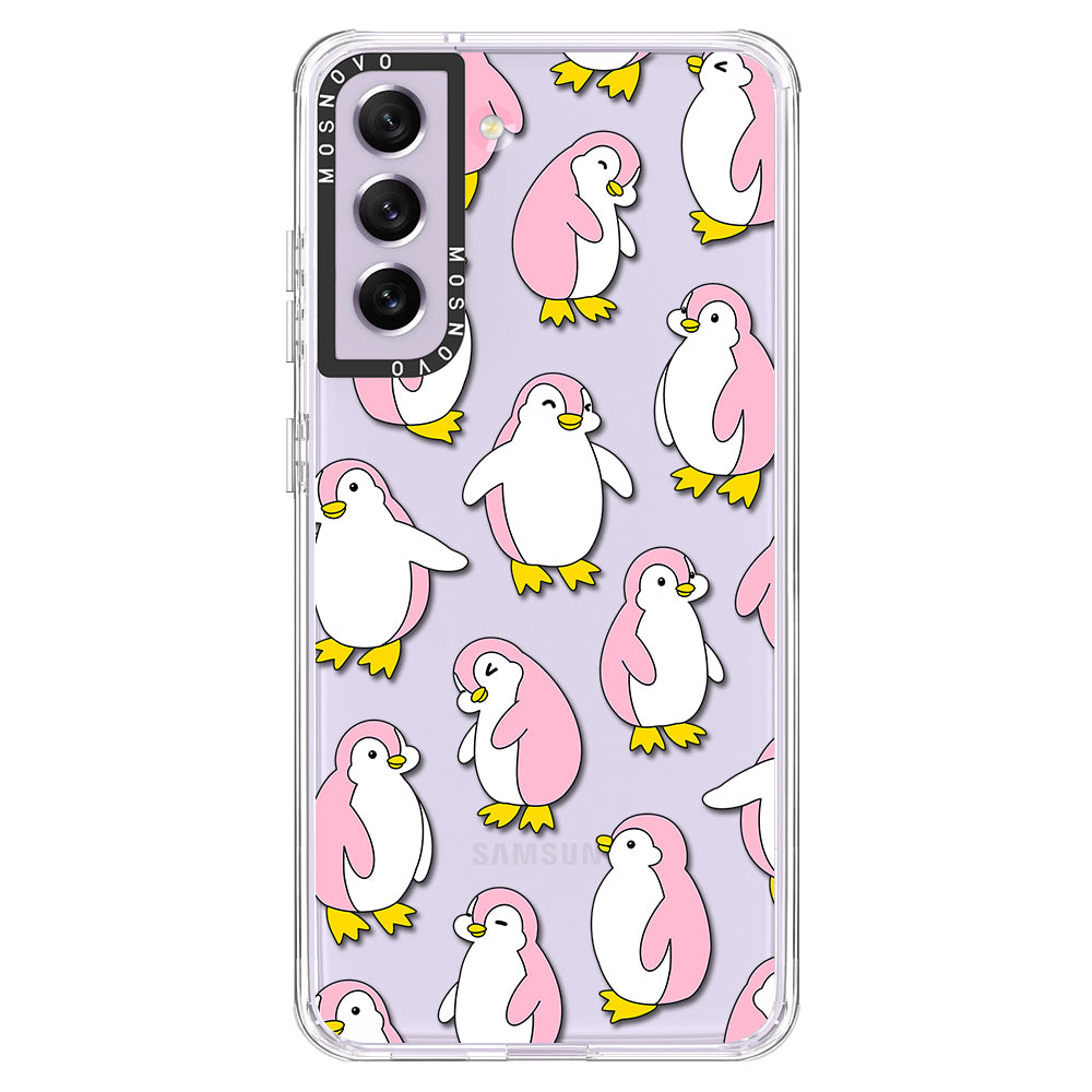 Pink Penguins Phone Case - Samsung Galaxy S21 FE Case