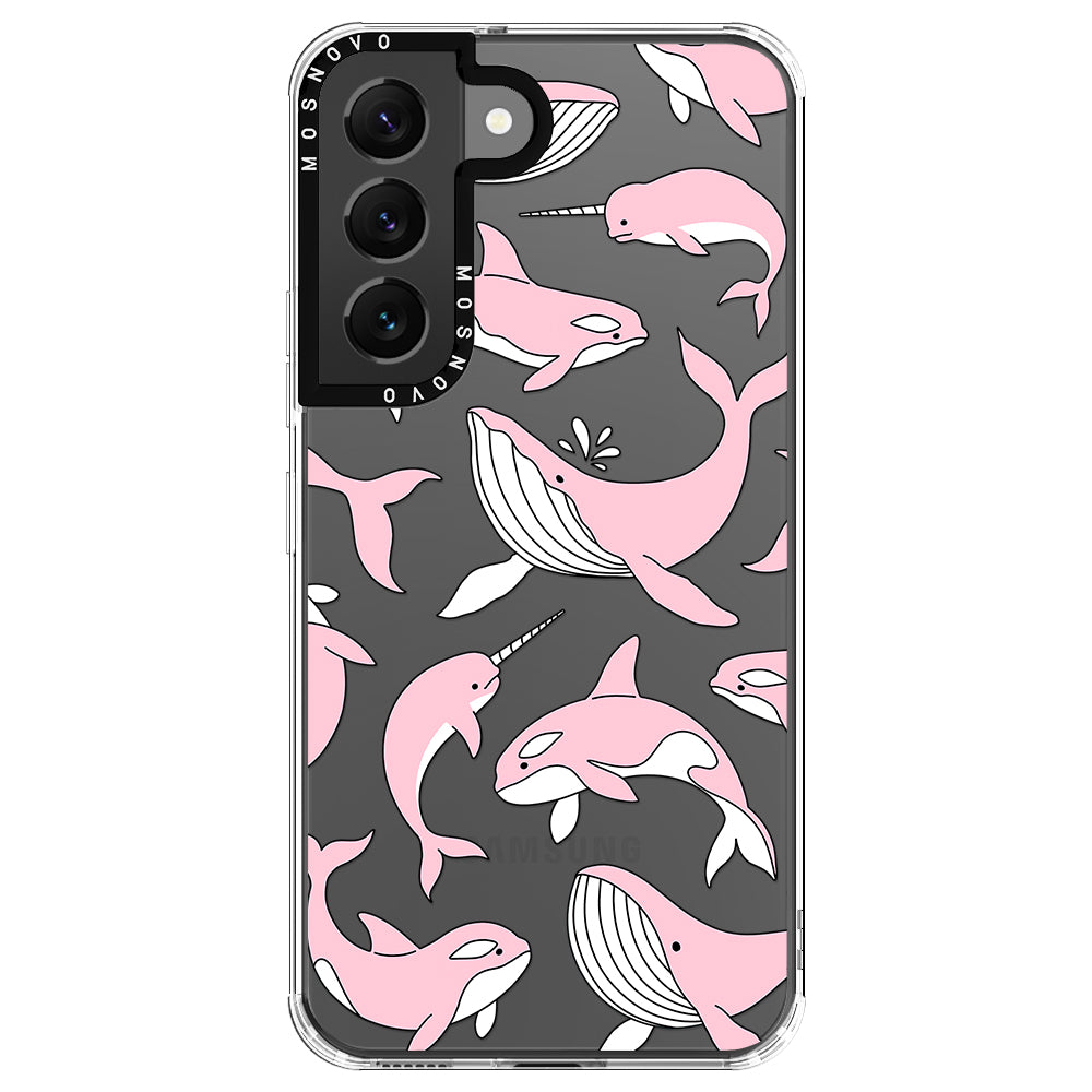Pink Whales Phone Case - Samsung Galaxy S22 Case