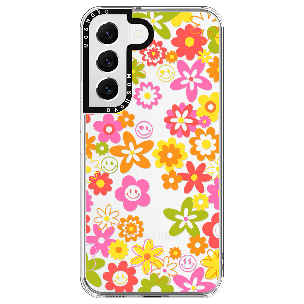 70's Groovy Floral Phone Case - Samsung Galaxy S22 Plus Case