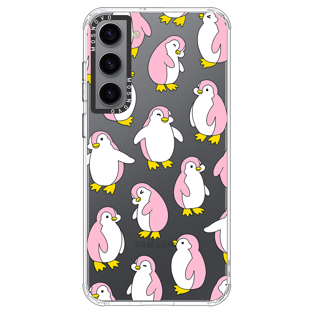 Pink Penguins Phone Case - Samsung Galaxy S23 Case