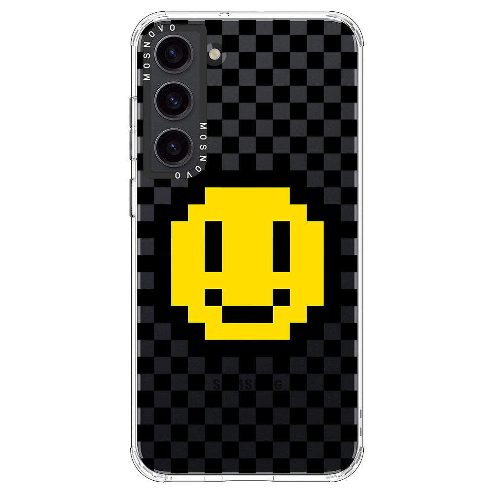 Smile Checkered Phone Case - Samsung Galaxy S23 Case