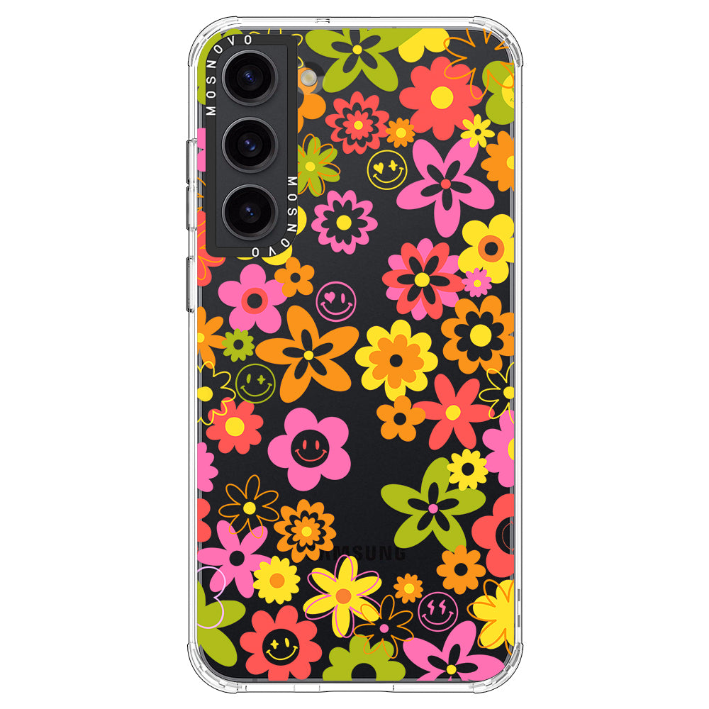 70's Groovy Floral Phone Case - Samsung Galaxy S23 Plus Case