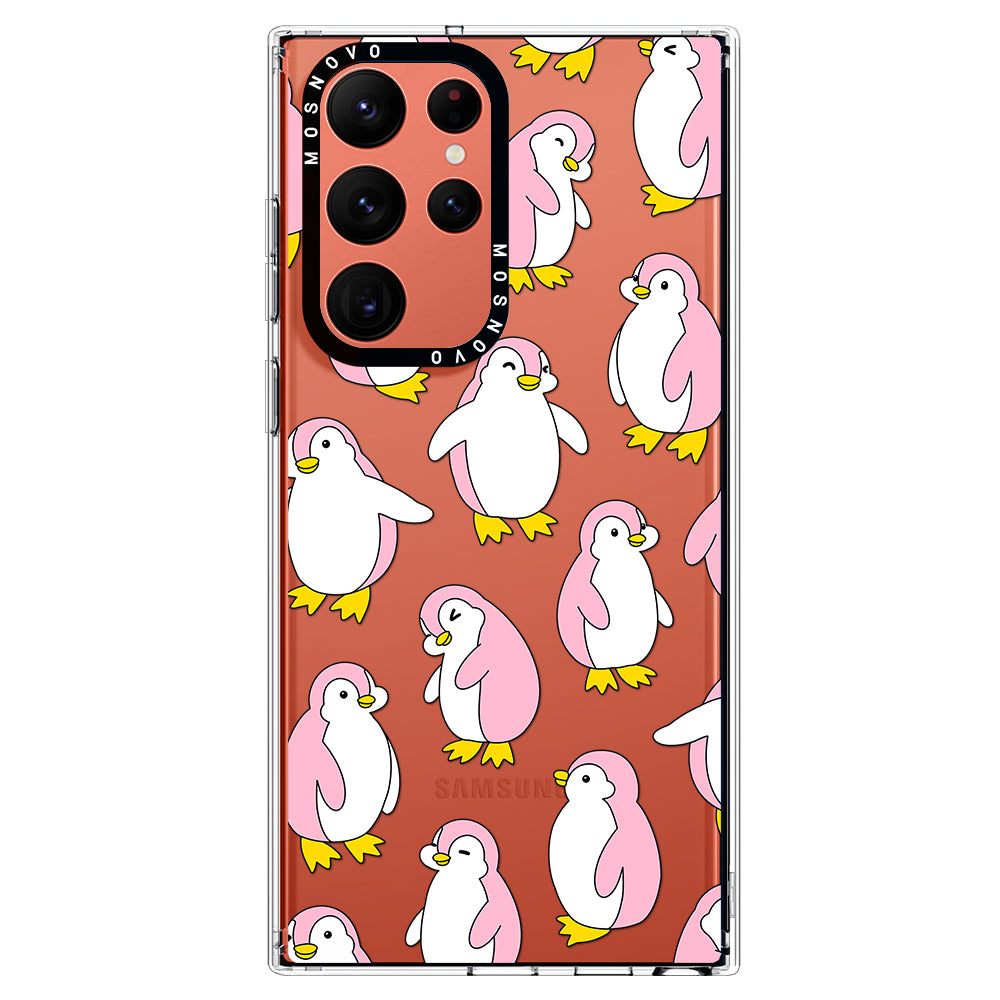 Pink Penguins Phone Case - Samsung Galaxy S22 Ultra Case