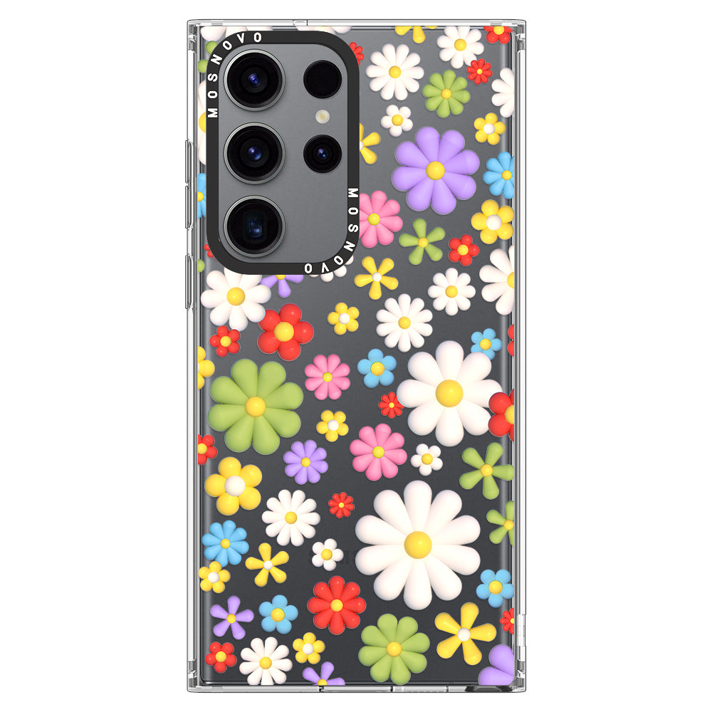 3D Flowers Phone Case - Samsung Galaxy S23 Ultra Case