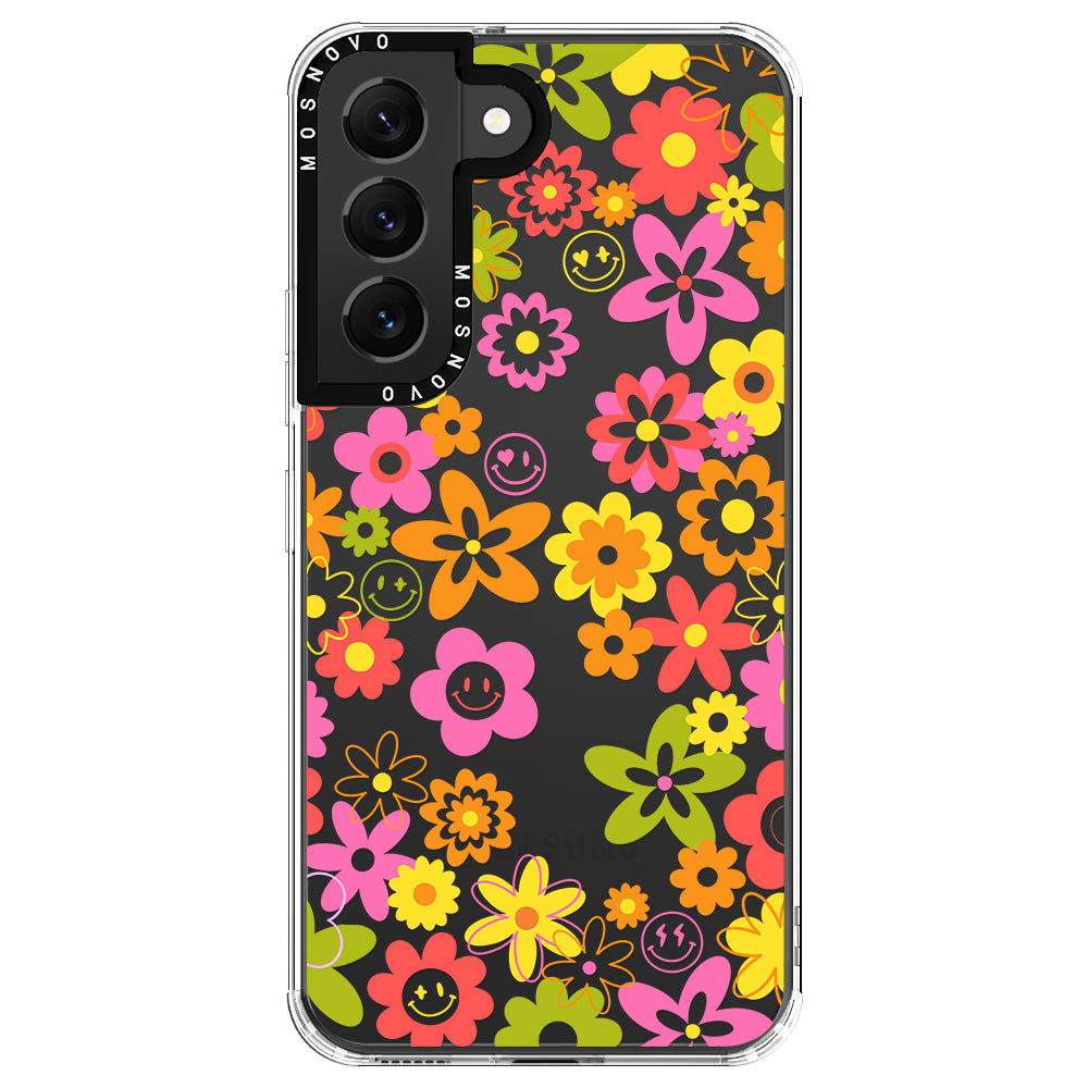 70's Groovy Floral Phone Case - Samsung Galaxy S22 Plus Case