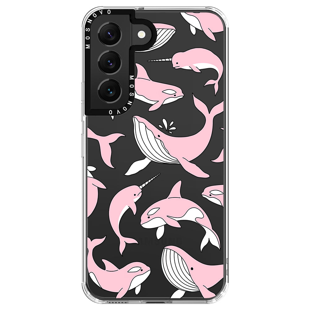 Pink Whales Phone Case - Samsung Galaxy S22 Case