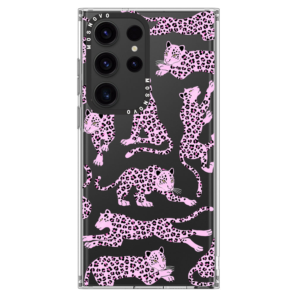 Pink Leopard Phone Case - Samsung Galaxy S23 Ultra Case