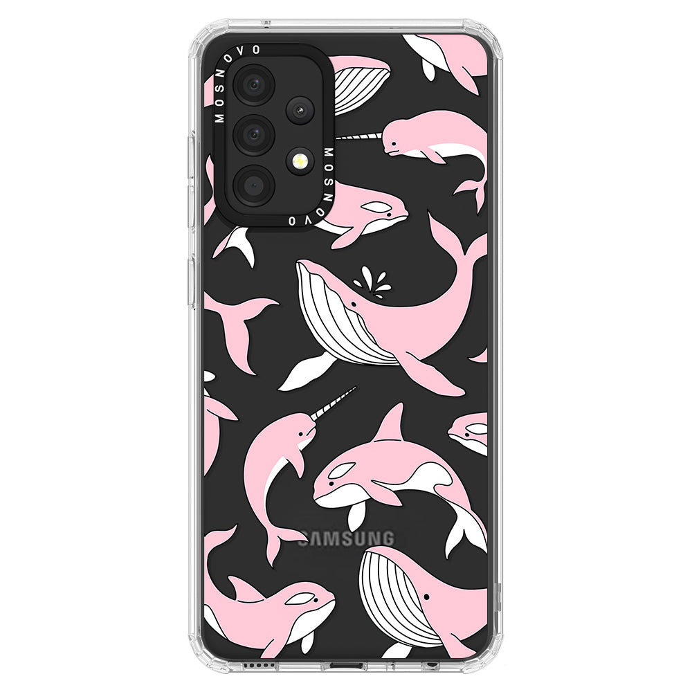 Pink Whales Phone Case - Samsung Galaxy A52 & A52s Case