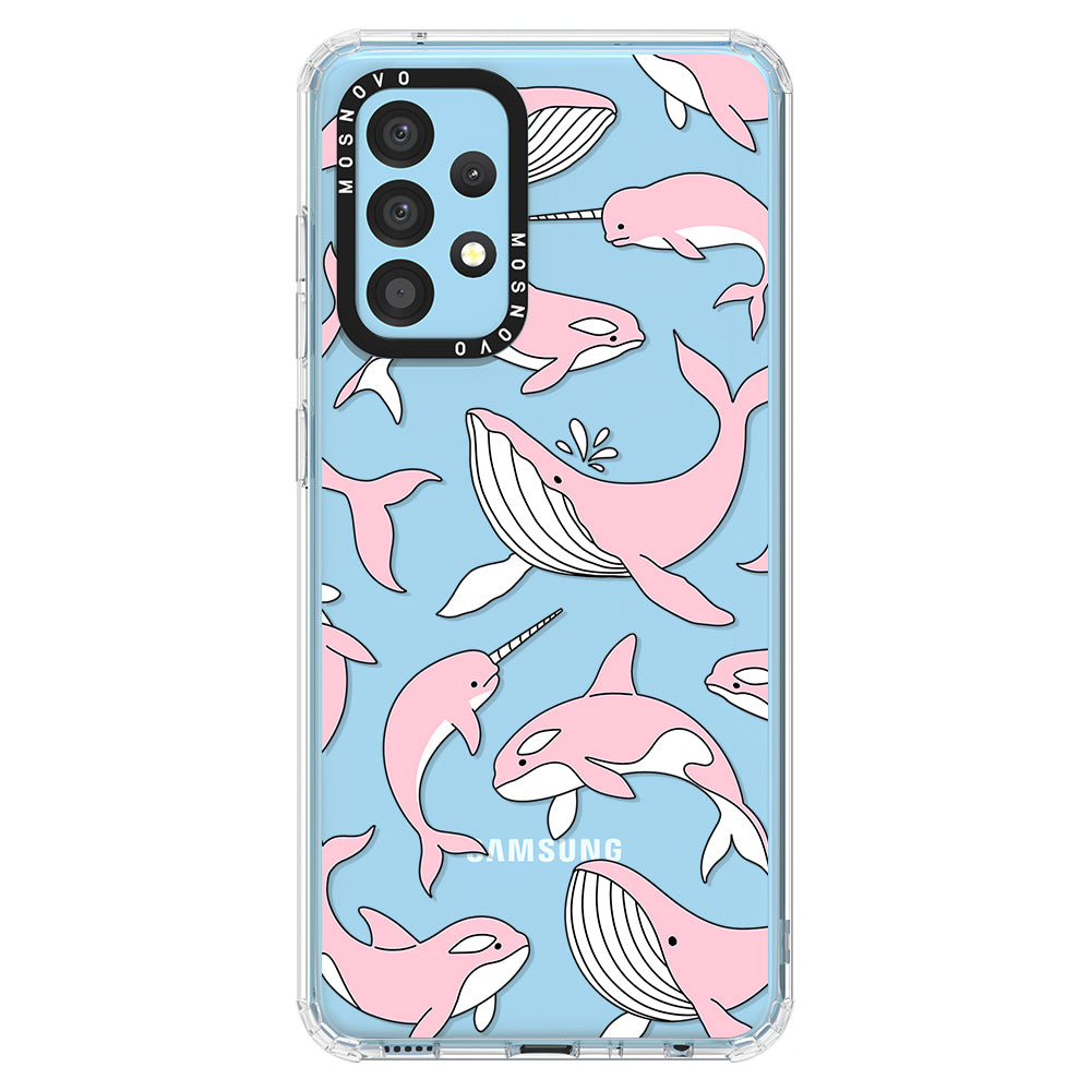 Pink Whales Phone Case - Samsung Galaxy A52 & A52s Case
