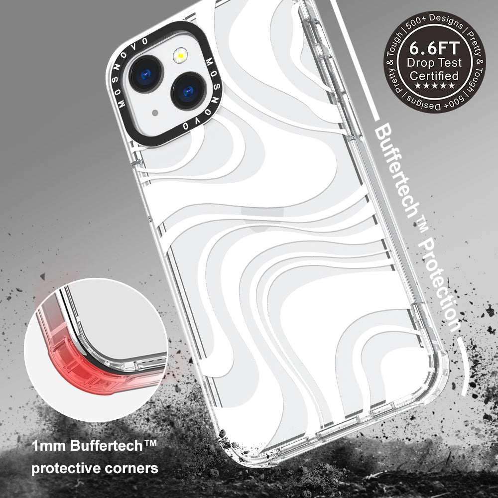 White Swirl Phone Case - iPhone 13 Case