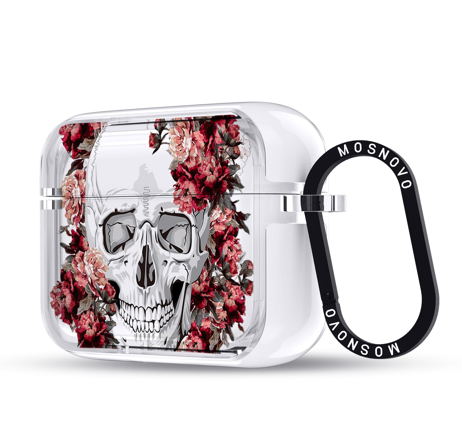 Red Flower Skull Airpods Pro 3 Case