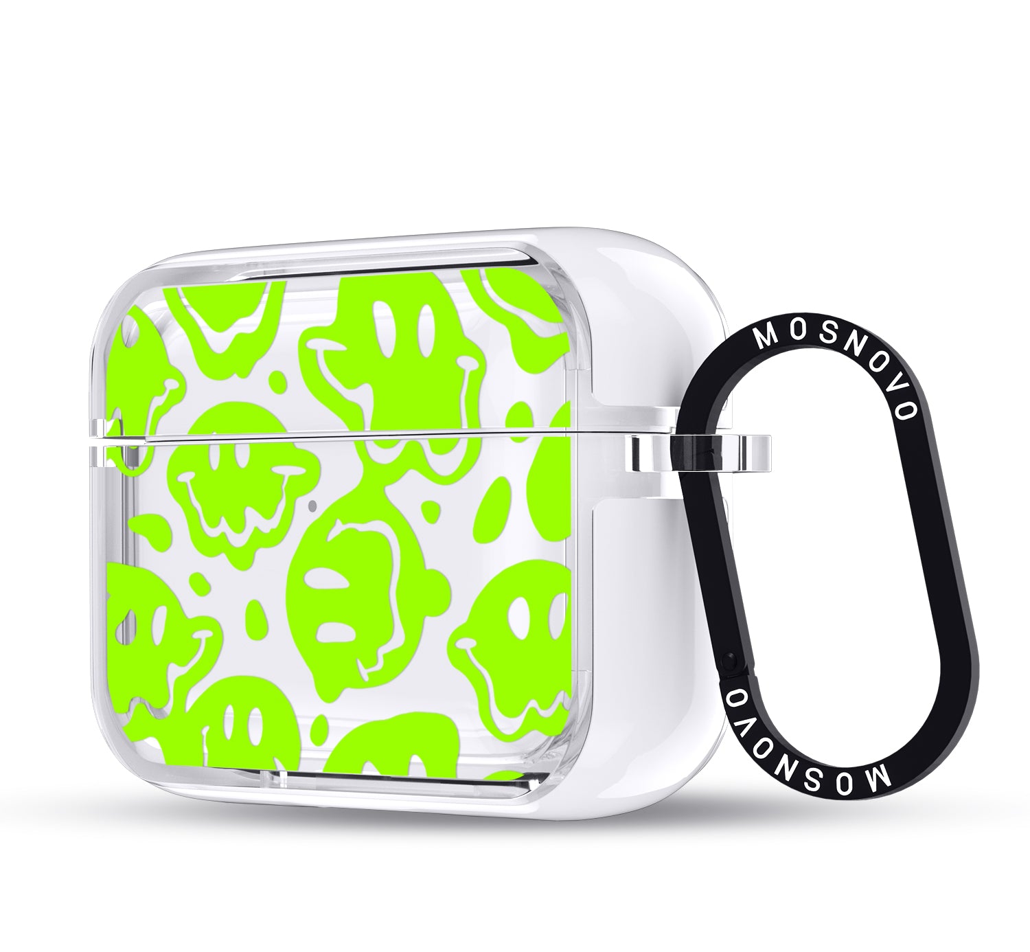 Distorted Green Smiles Face Airpods Pro 3 Case