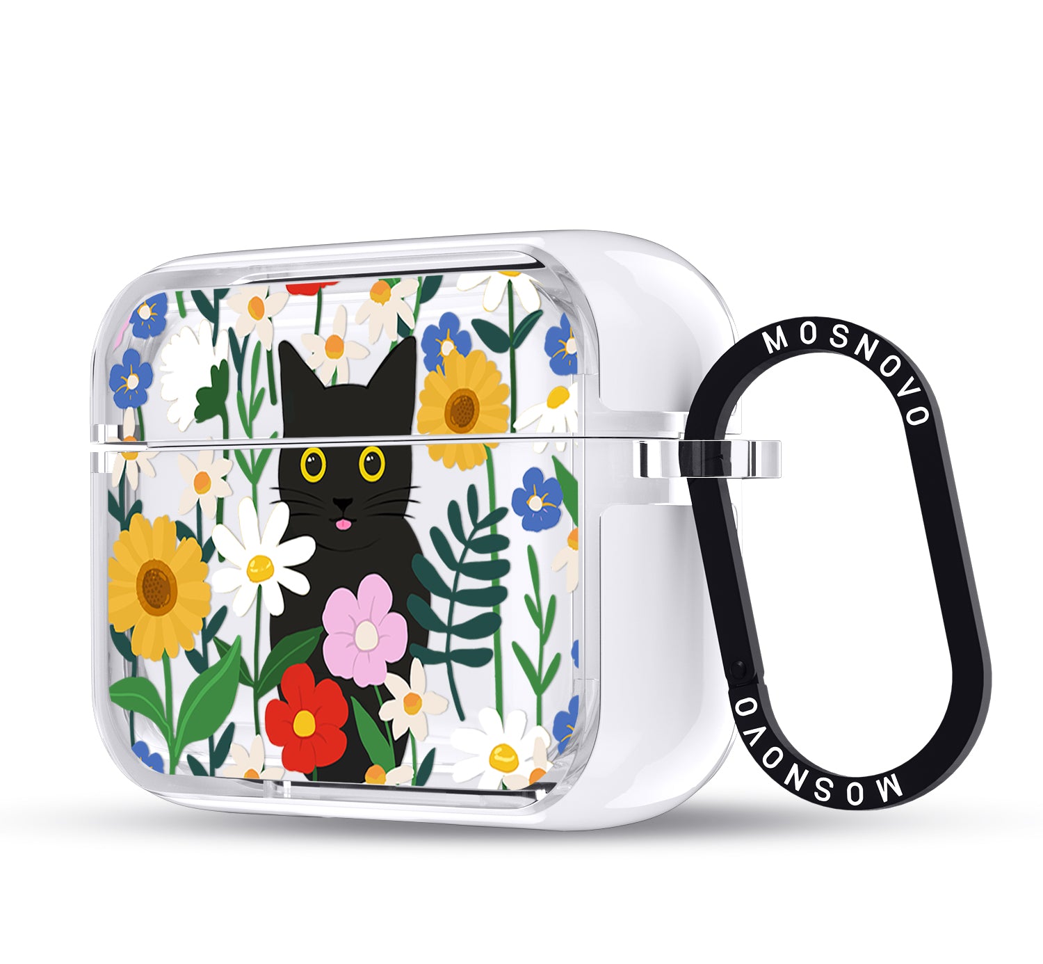 Black Cat in Garden Airpods Pro 3 Case