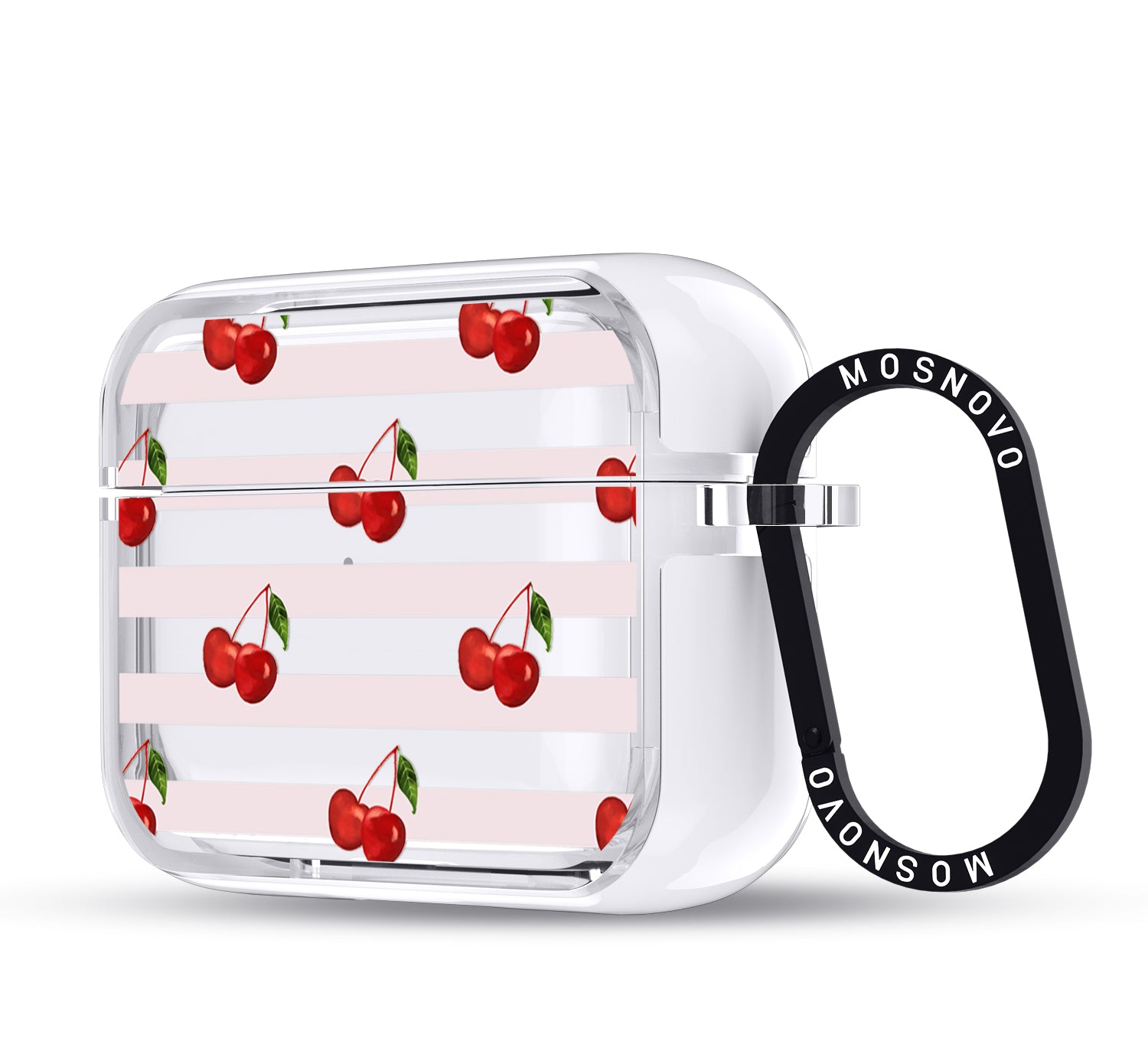 Pink Stripes Cherry Airpods Pro 3 Case