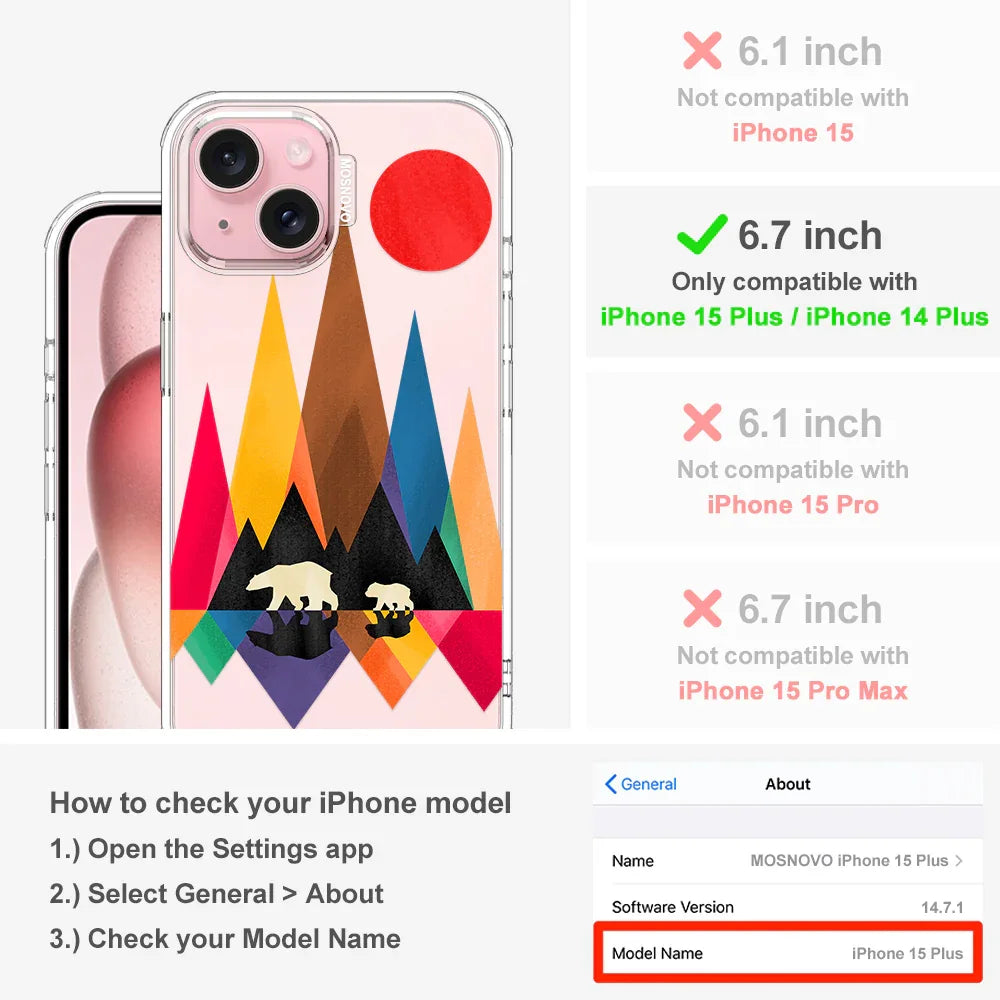 Mama Bear Phone Case - iPhone 15 Plus Case Clear