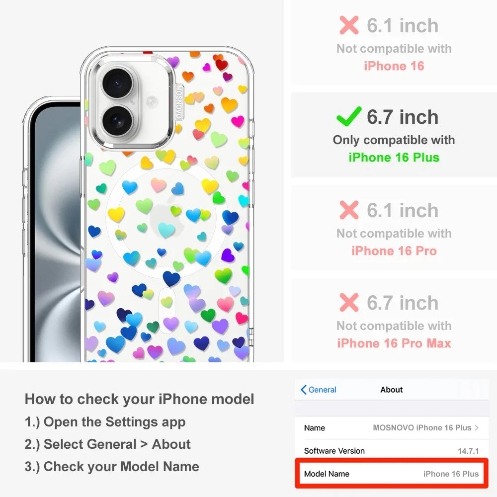 Love is Love Phone Case - iPhone 16 Plus Case Clear With MagSafe