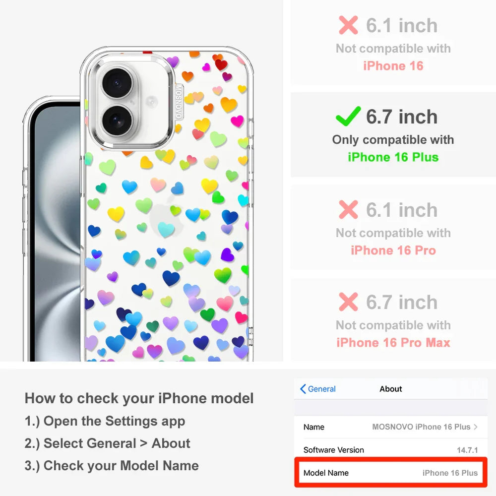 Love is Love Phone Case - iPhone 16 Plus Case Clear