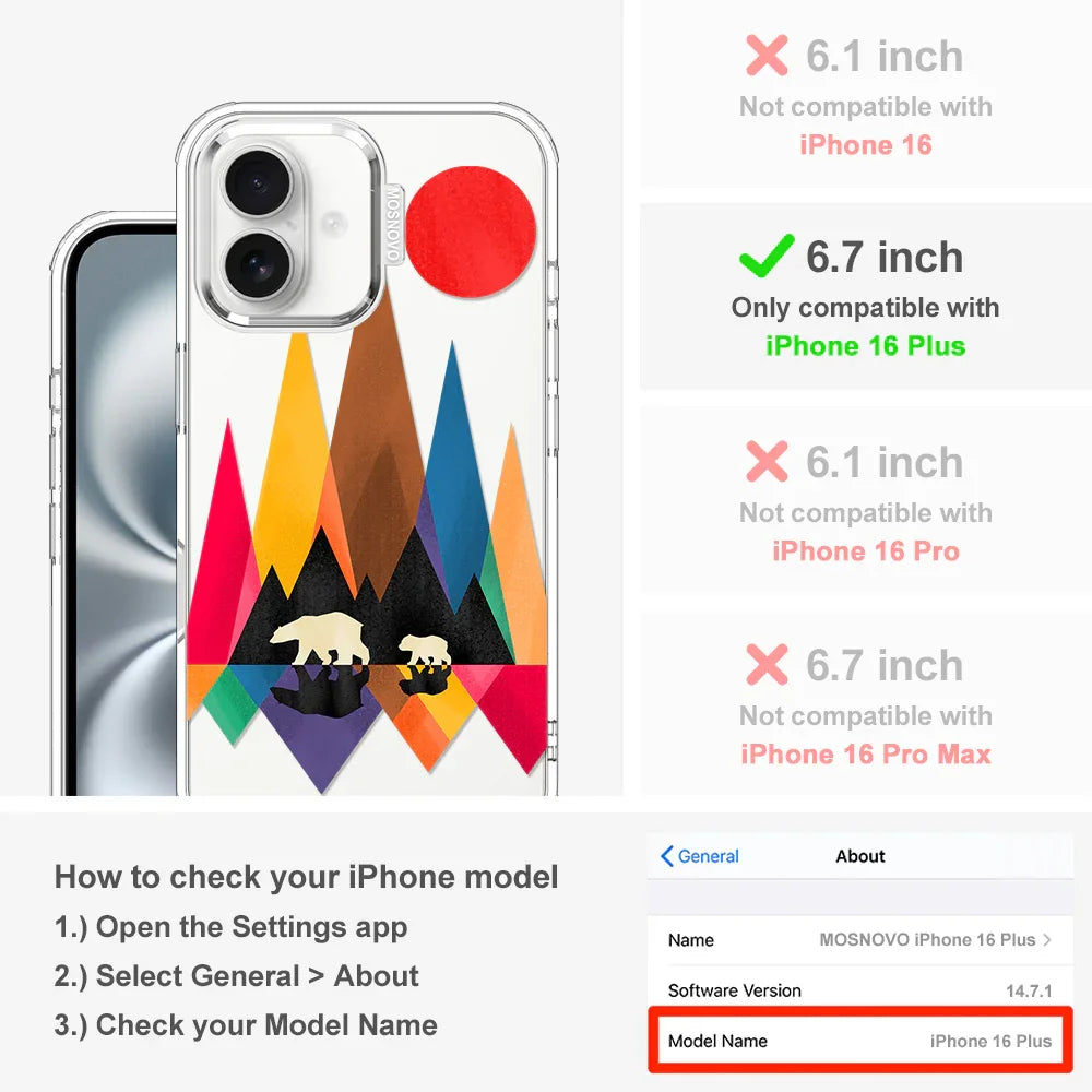 Mama Bear Phone Case - iPhone 16 Plus Case Clear