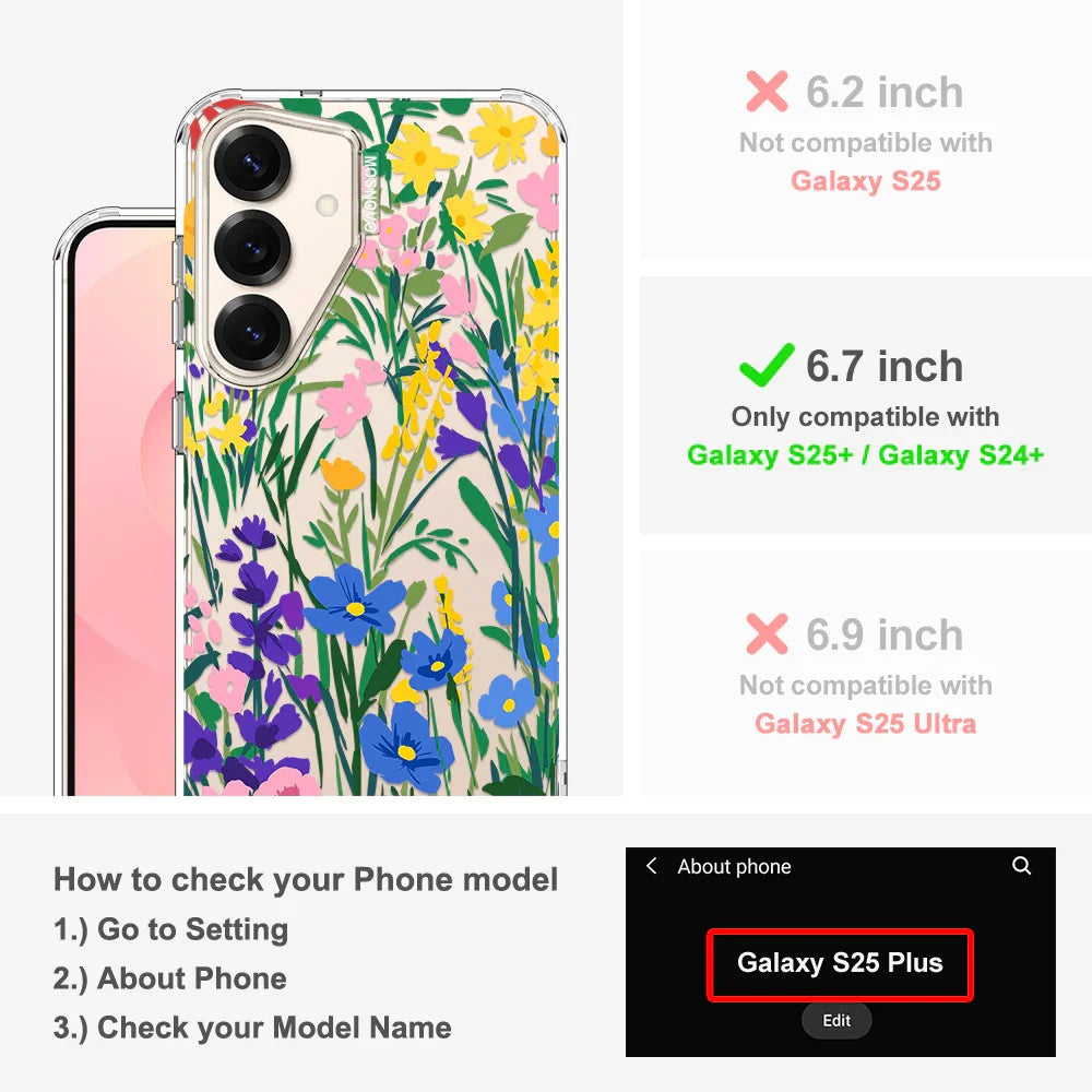 Spring Flower Phone Case - Samsung Galaxy S24 Plus Case Clear