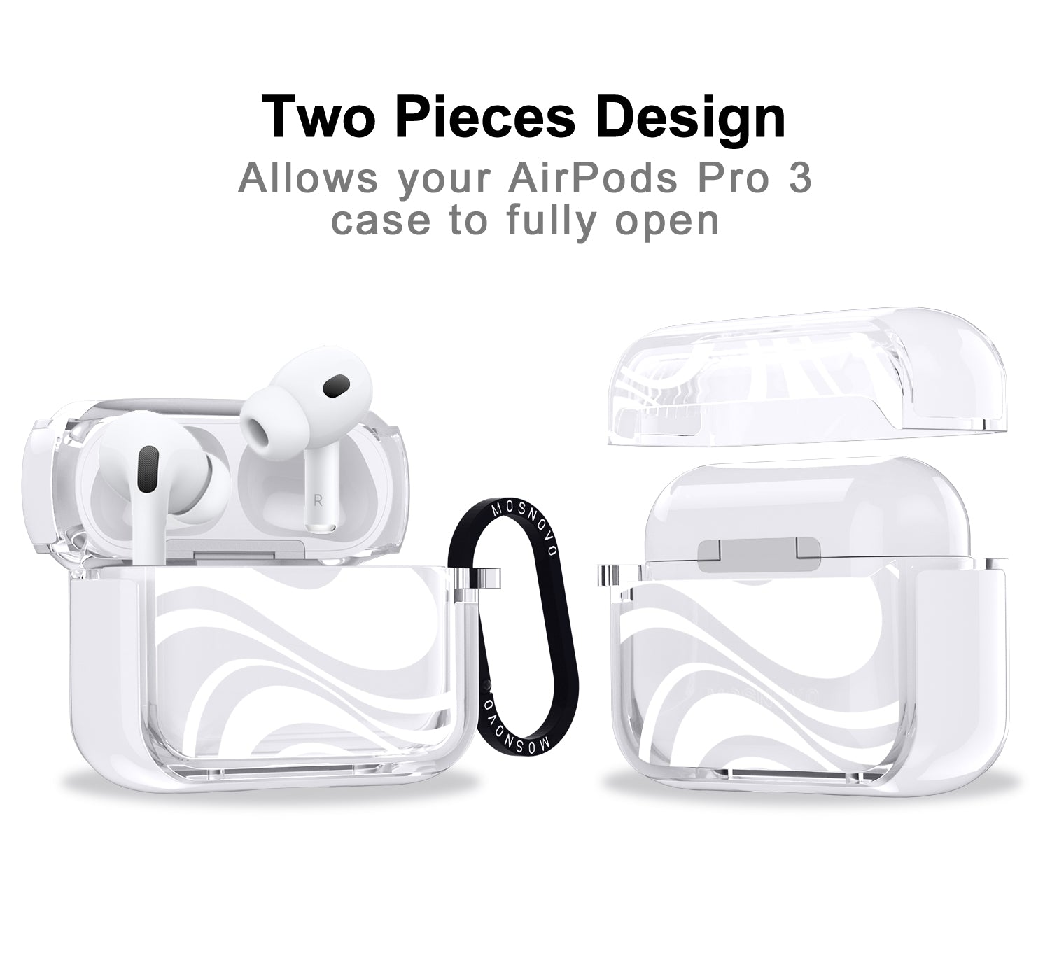 White Swirl Airpods Pro 3 Case