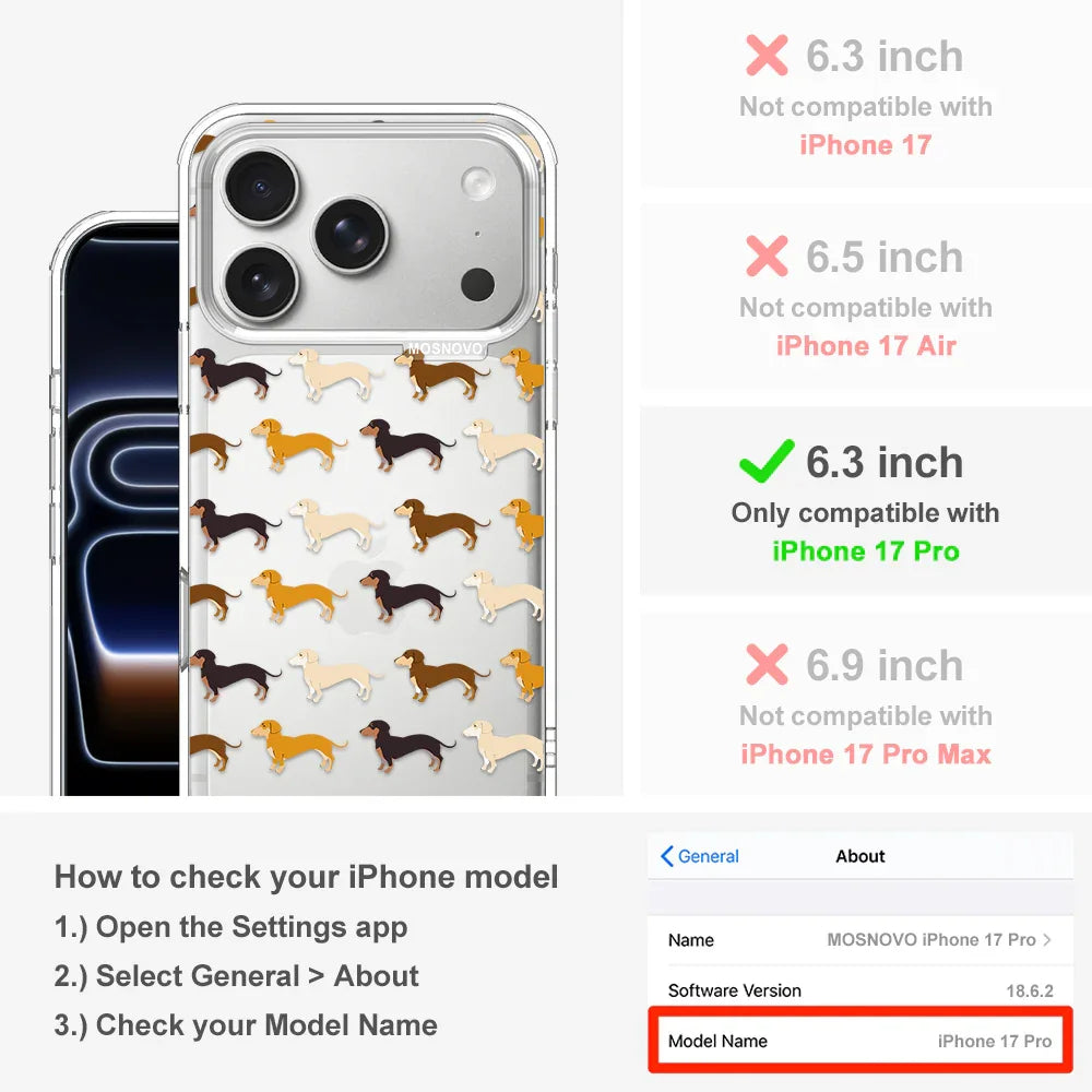 Cute Dachshund Phone Case - iPhone 17 Pro Case – MOSNOVO