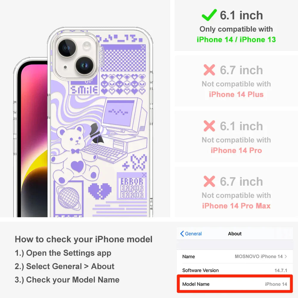 Y2K Aesthetic Phone Case - iPhone 14 Case Clear