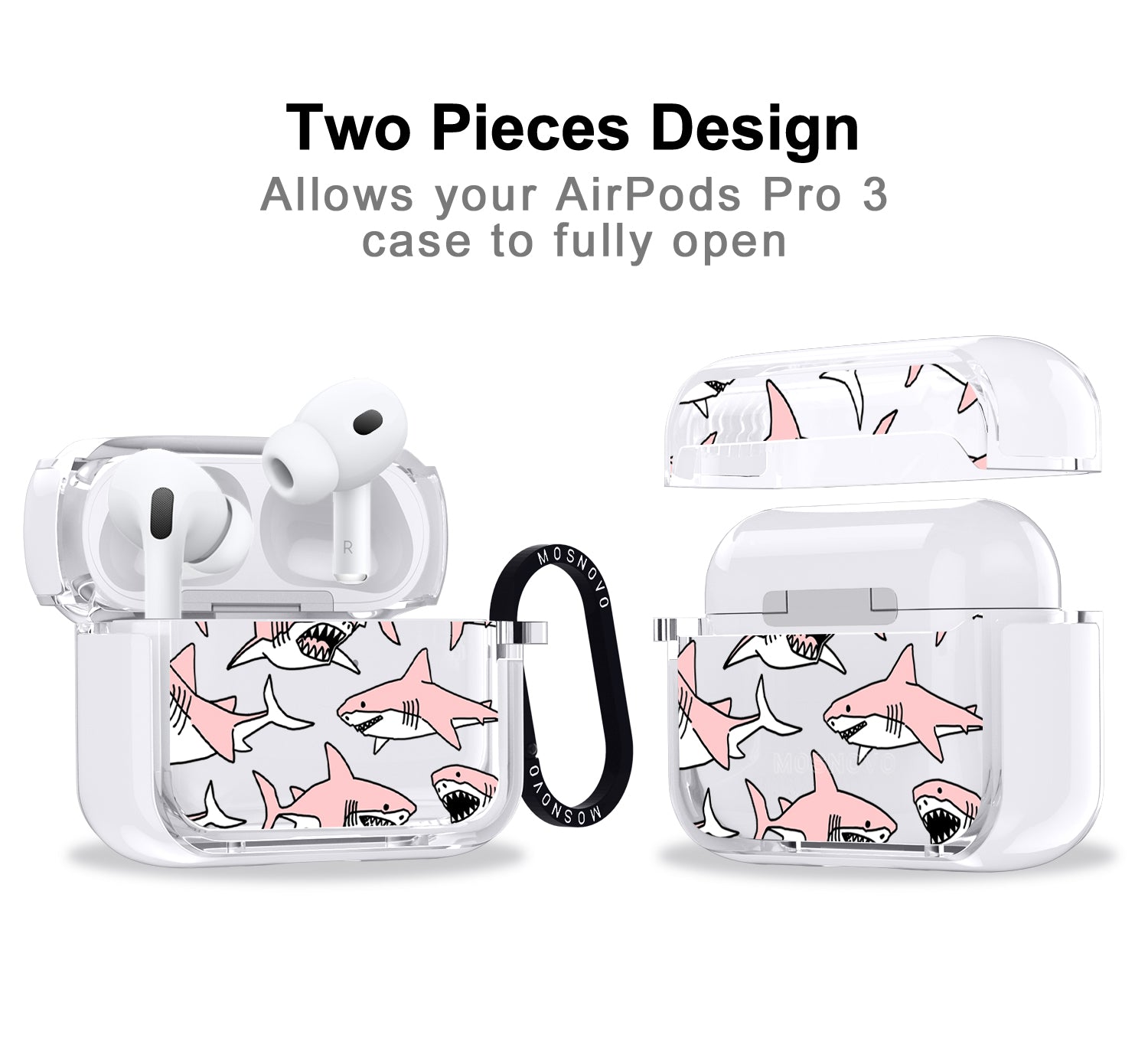 Pink Shark Airpods Pro 3 Case