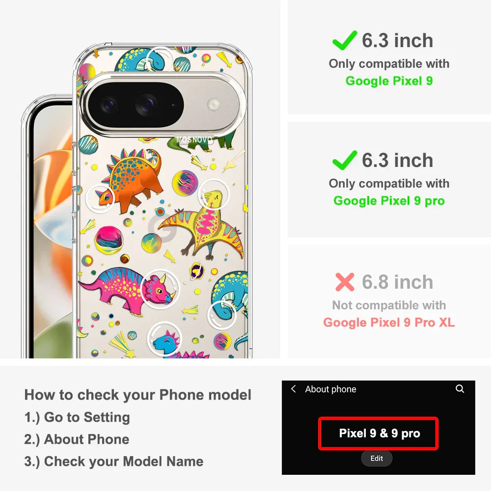 Dinosaur Planet Phone Case - Google Pixel 9 Pro Case Clear