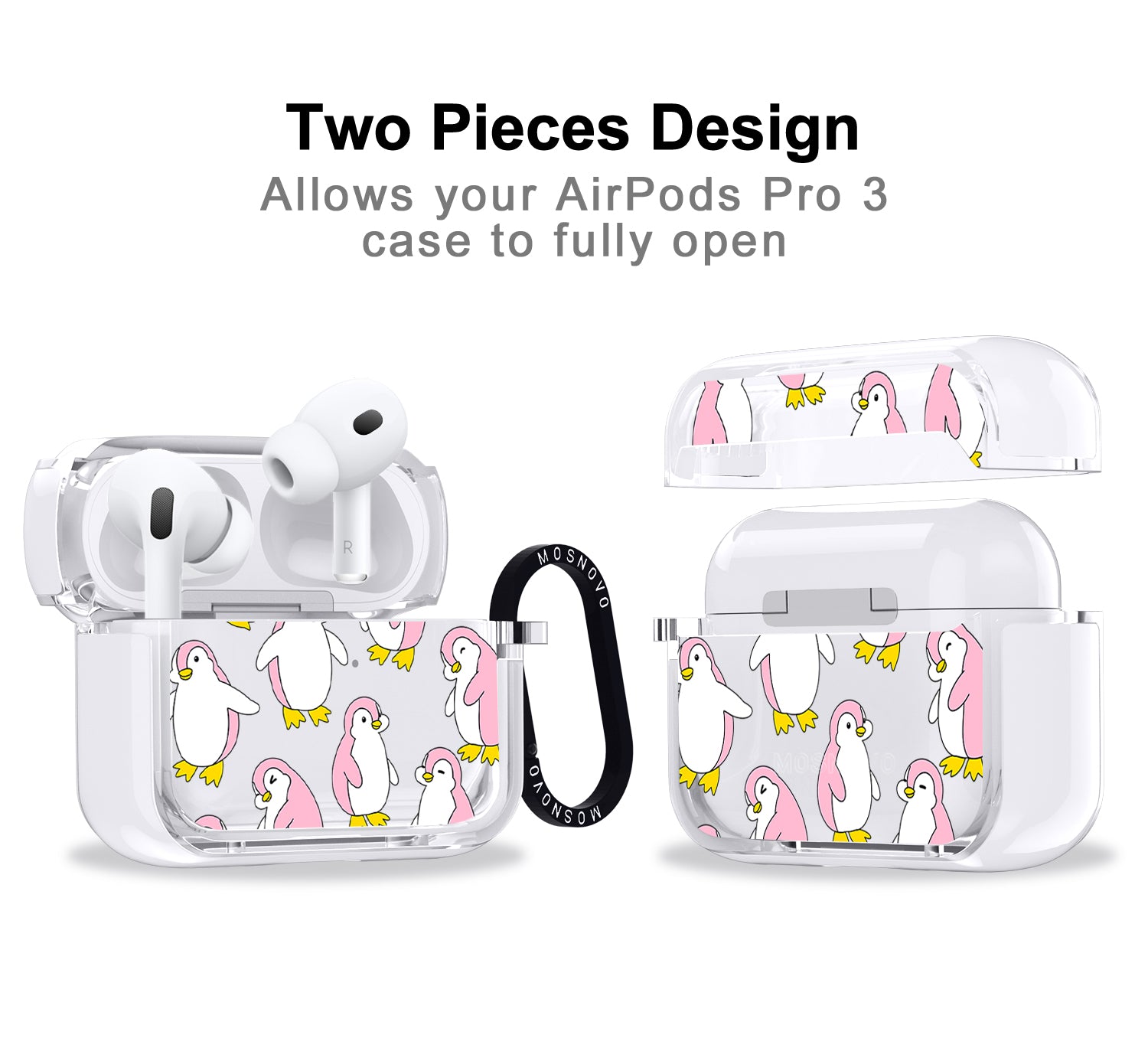 Pink Penguins Airpods Pro 3 Case