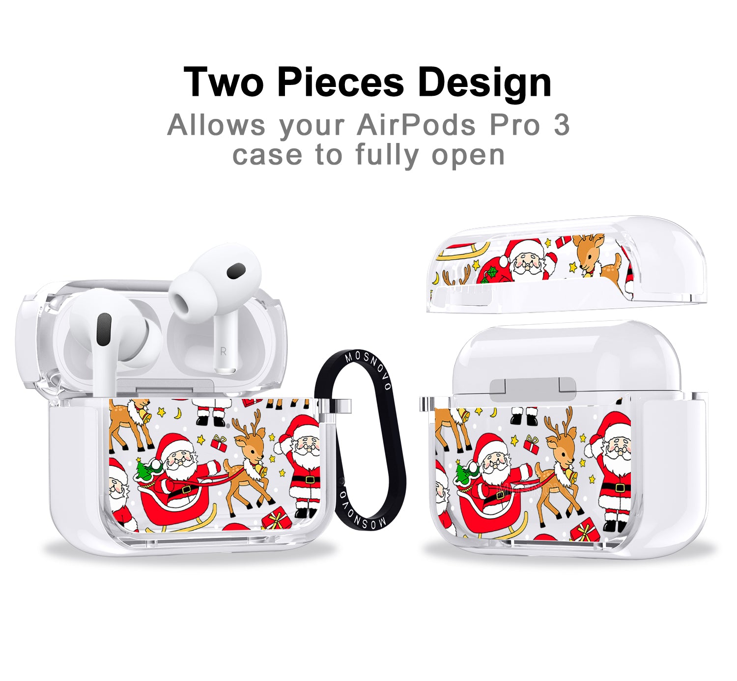 Cute Santa Claus Deer Airpods Pro 3 Case