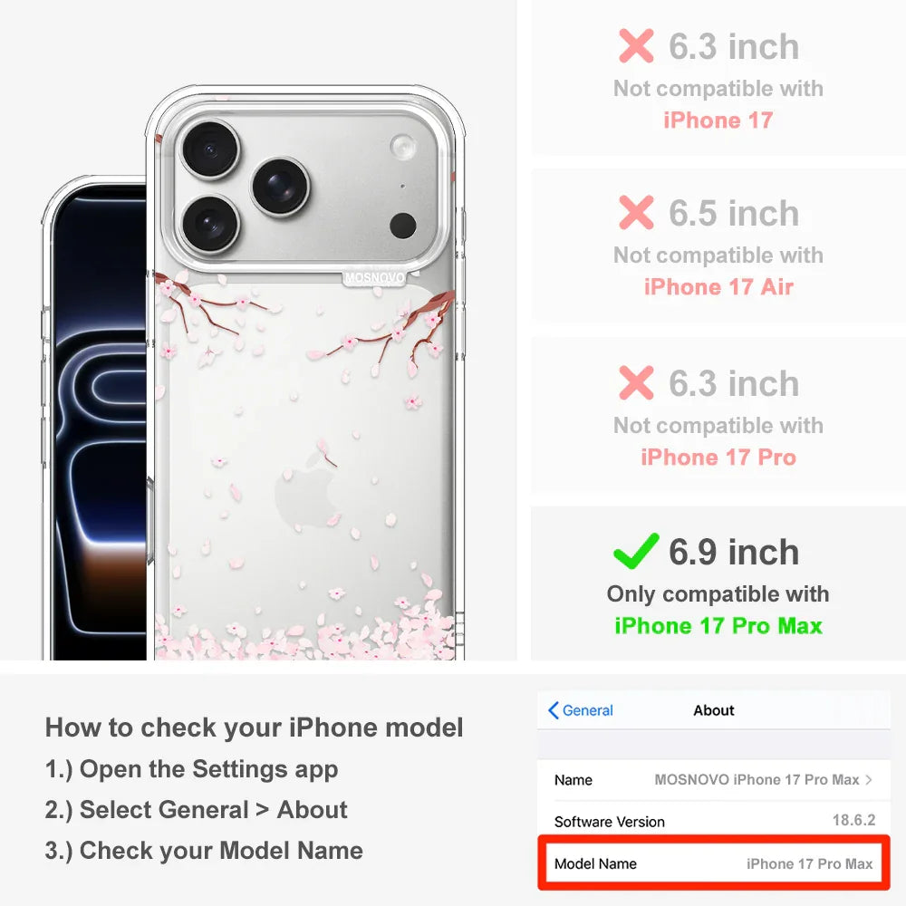 Sakura Phone Case - iPhone 17 Pro Max Case – MOSNOVO