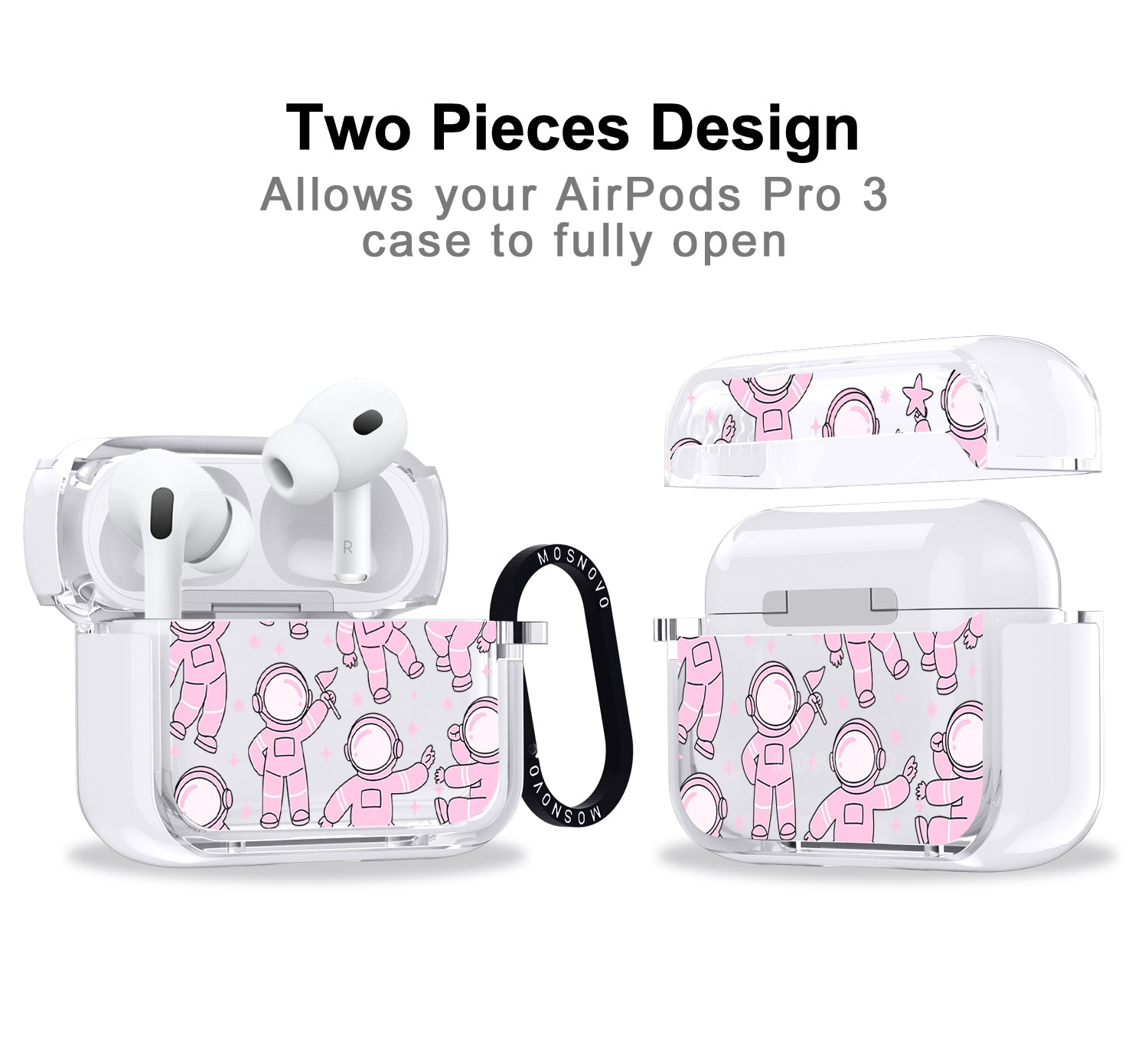 Pink Astronaut Airpods Pro 3 Case