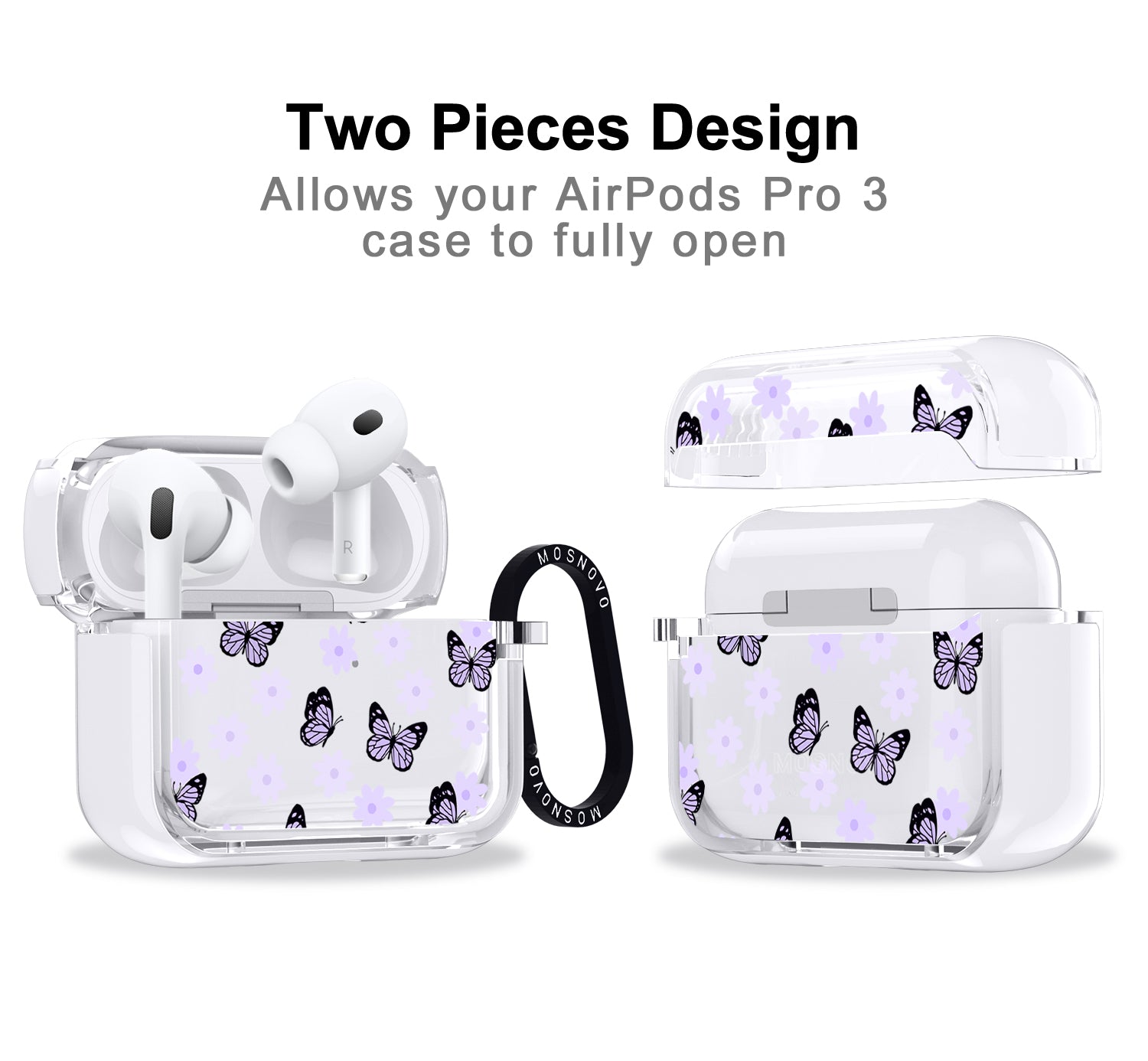 Lilac Butterfly Airpods Pro 3 Case