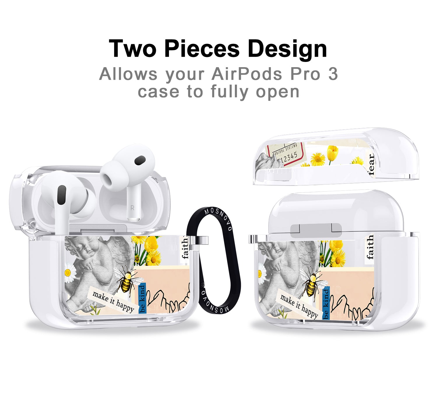 Vintage Collage Sunflower Butterfly Airpods Pro 3 Case