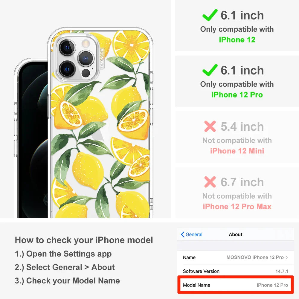 Lemon Phone Case - iPhone 12 Case Clear
