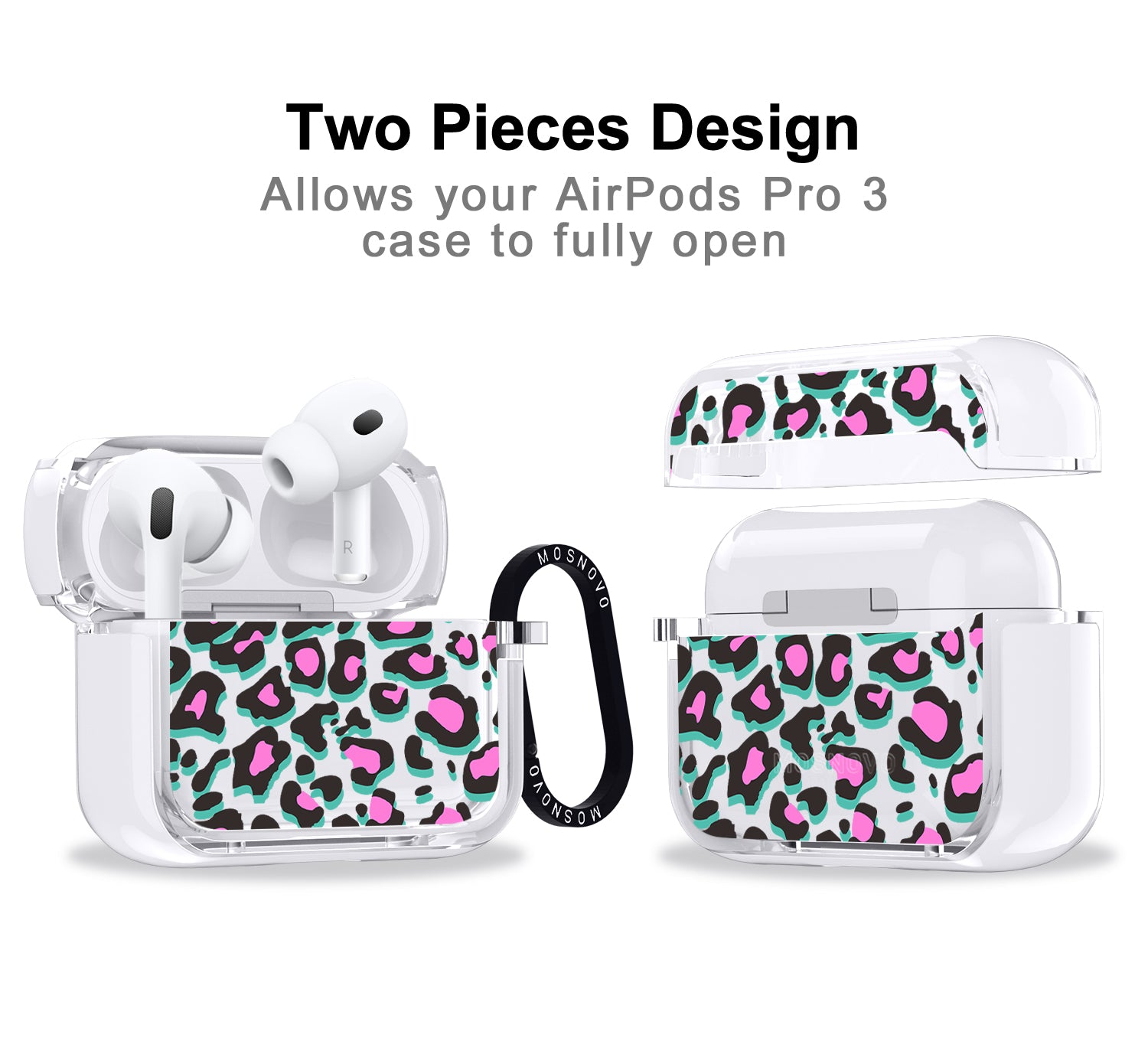 Hot Pink Leopard Print Airpods Pro 3 Case